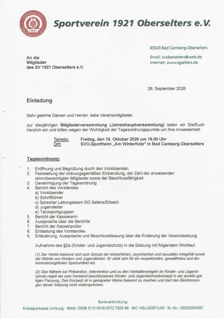 Einladung SVO Jahreshauptversammlung 2026 1